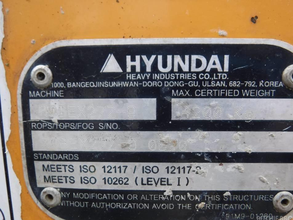 Miniexcavator - Hyundai Robex 27 Z-9
