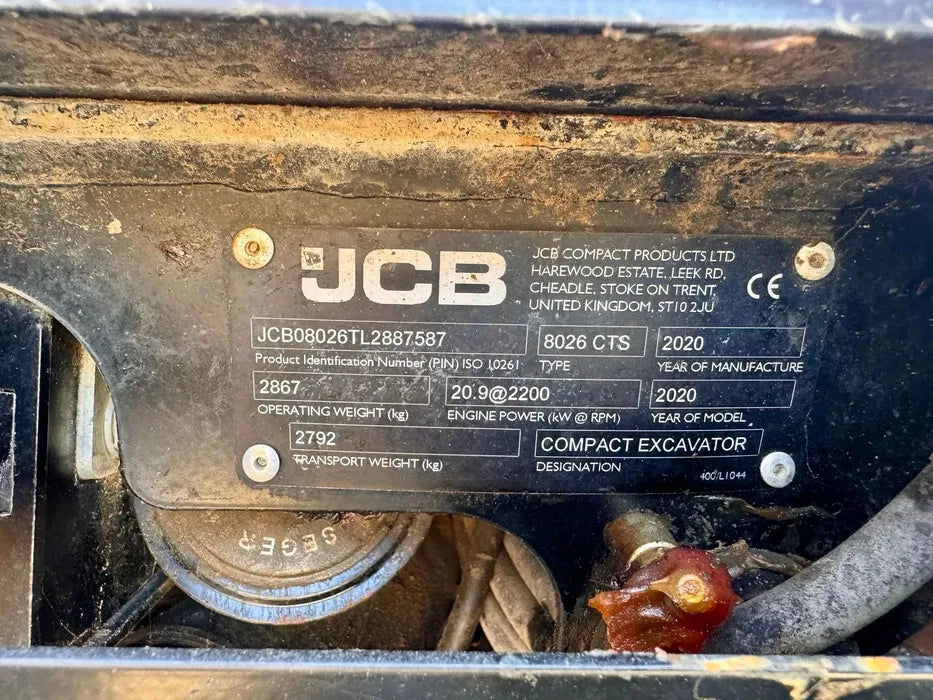 JCB 8026 – Miniexcavator