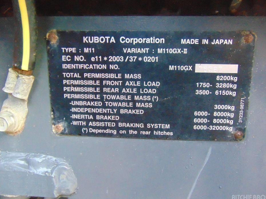 Tractor - Kubota M 110 GX