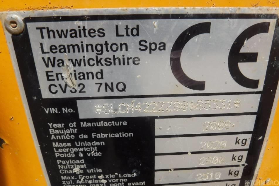 SITE DUMPERS - Thwaites 2 TONNE SWIVEL DUMPER